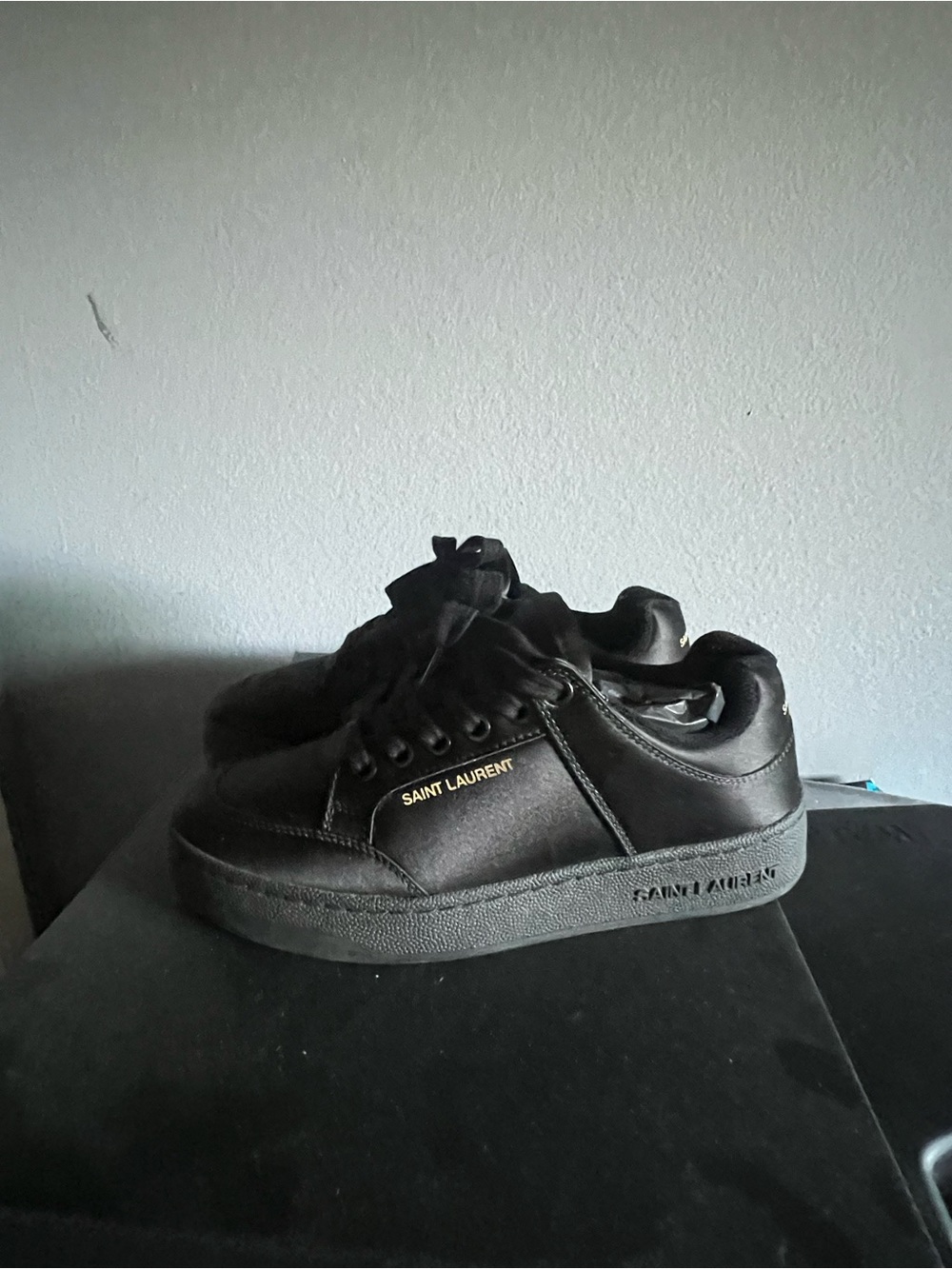 Saint Laurent SL61 Low Top Sneaker Nero (Black / Raso Regale) EU36 / US 6